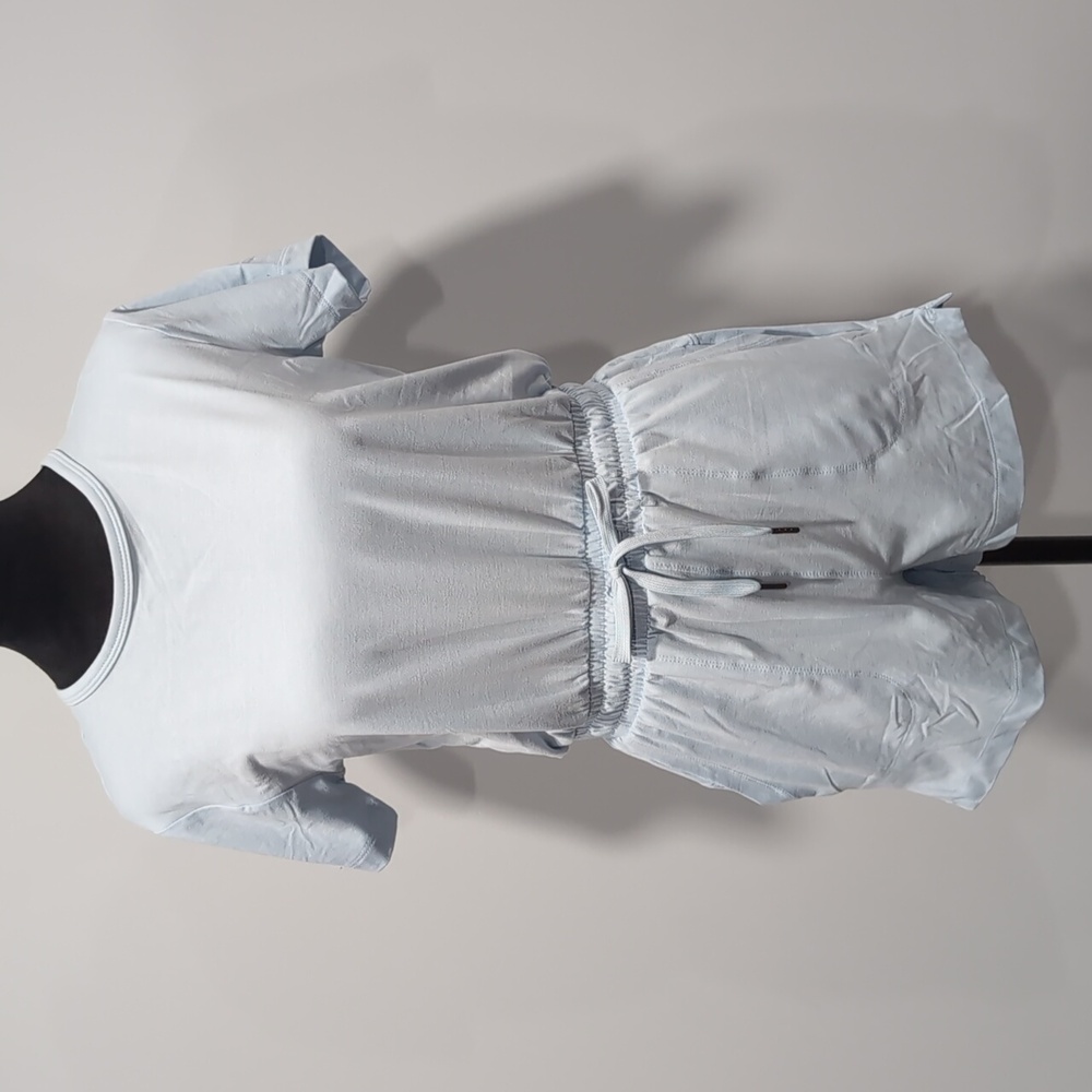 Sky Blue Short Sleeve Romper